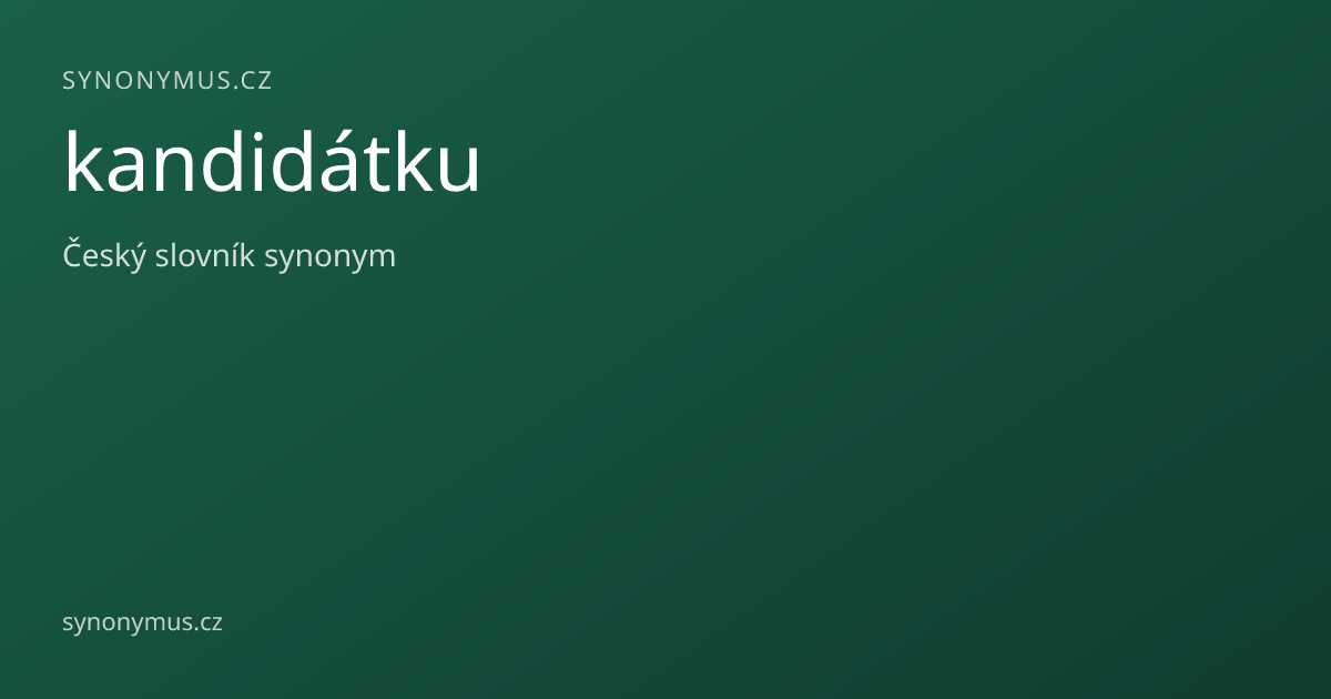Náhled odkazu: kandidátku