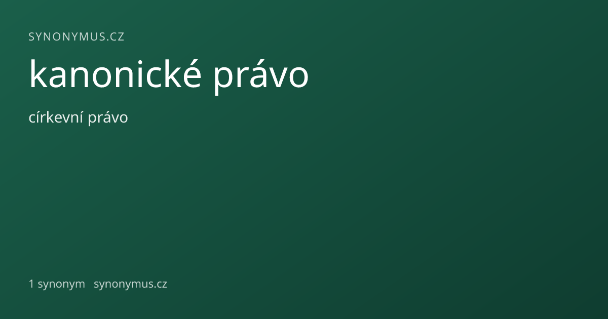 Náhled odkazu: kanonické právo