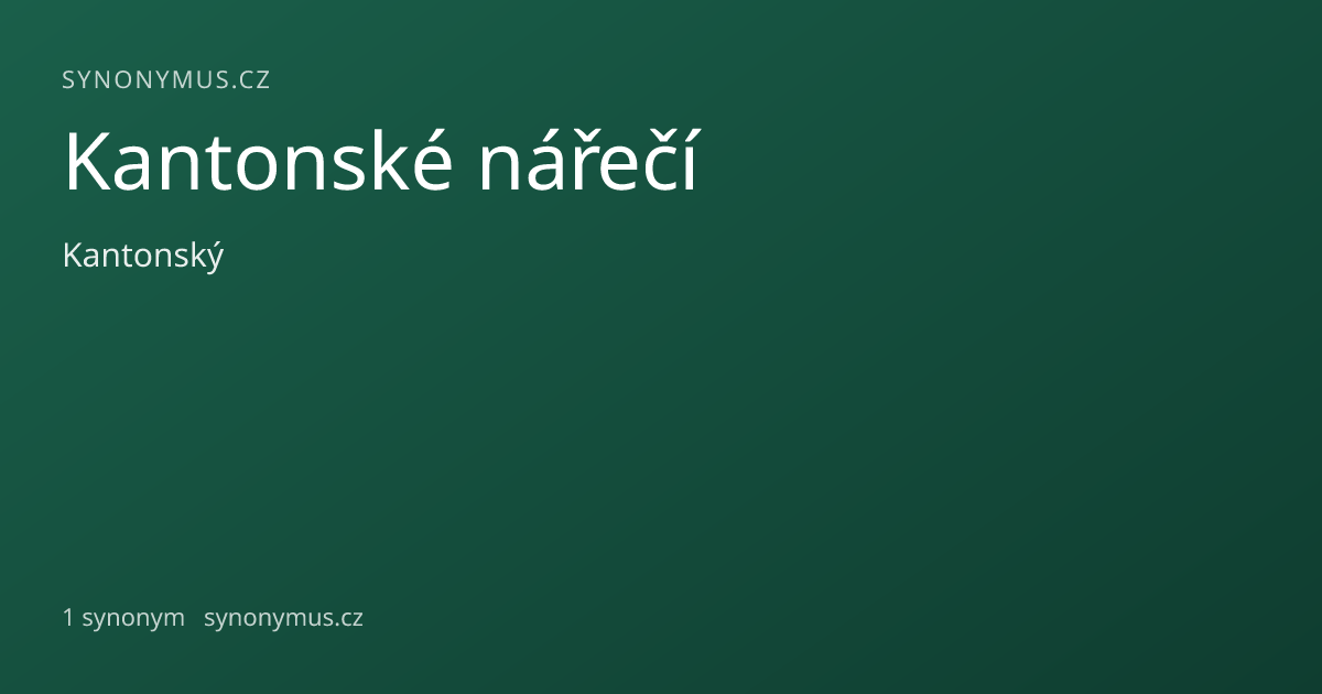 Náhled odkazu: Kantonské nářečí