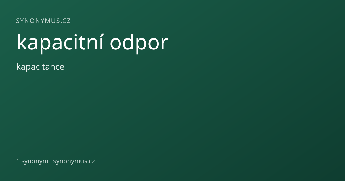 Náhled odkazu: kapacitní odpor