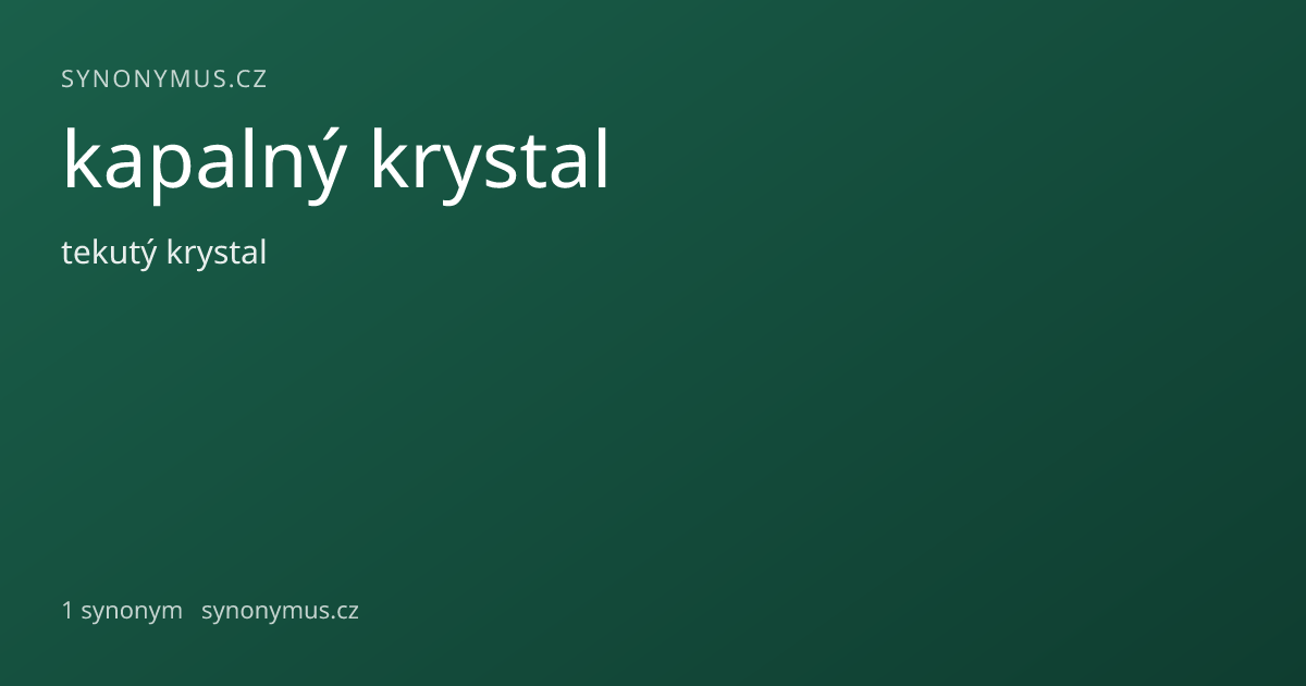 Náhled odkazu: kapalný krystal