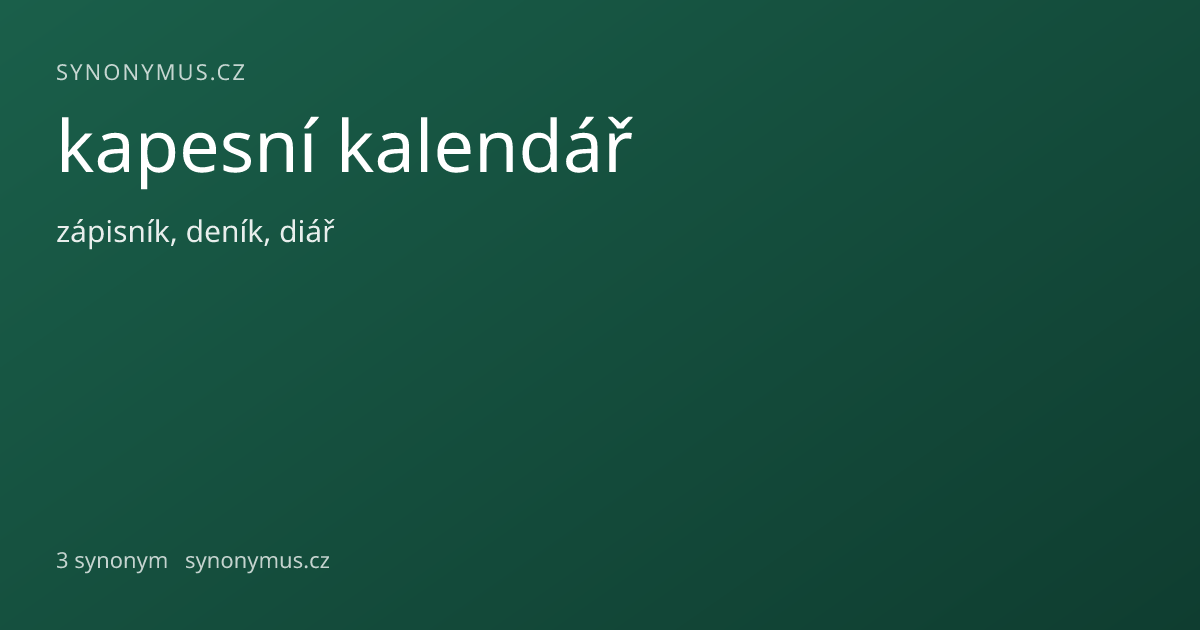 Náhled odkazu: kapesní kalendář
