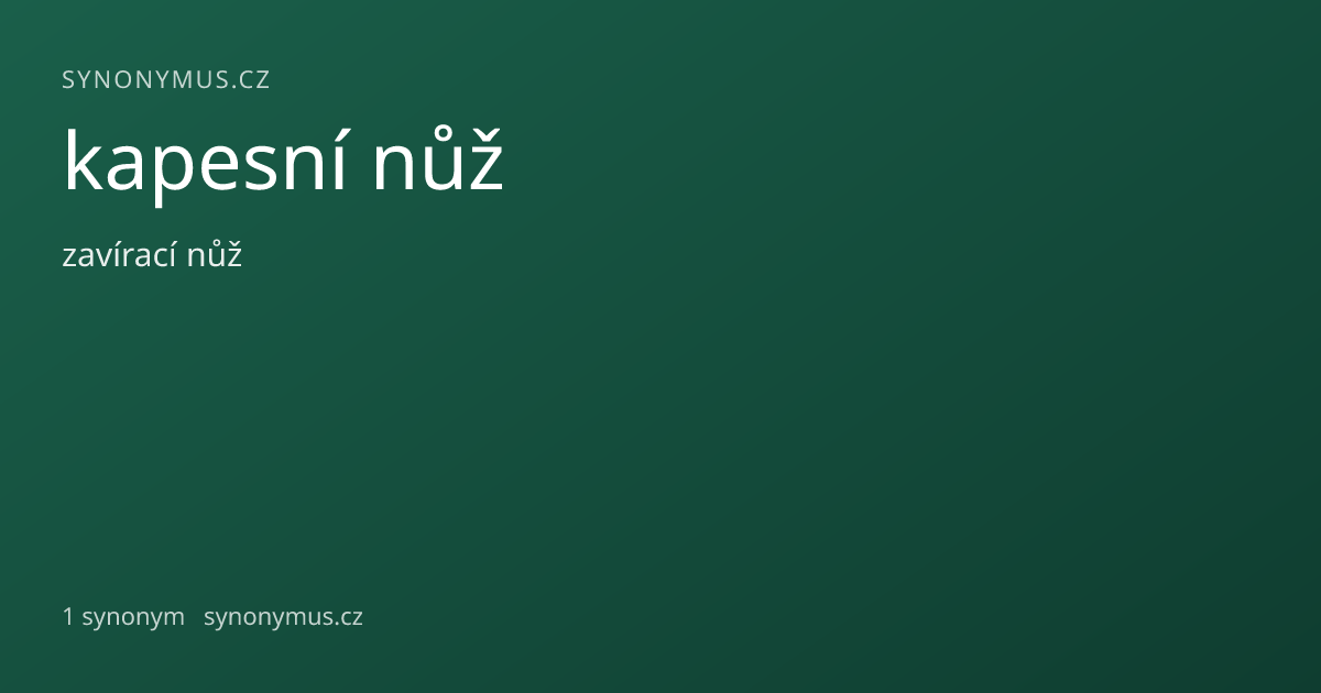 Náhled odkazu: kapesní nůž