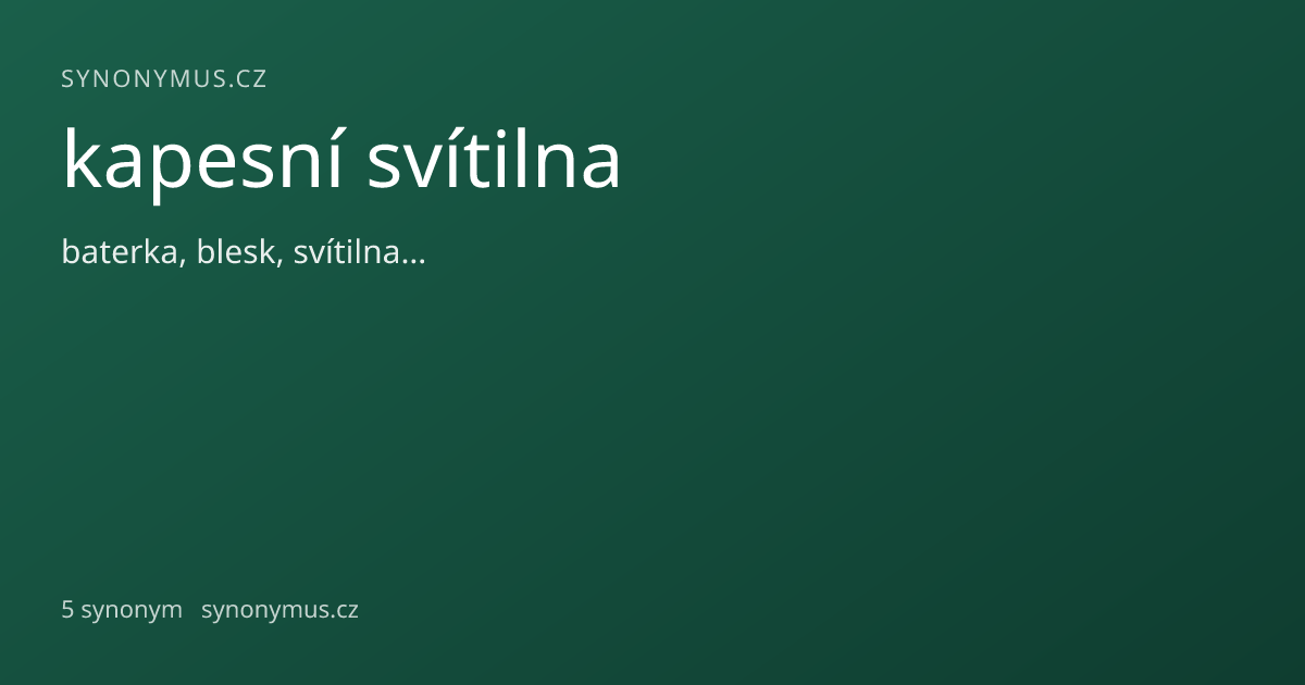Náhled odkazu: kapesní svítilna
