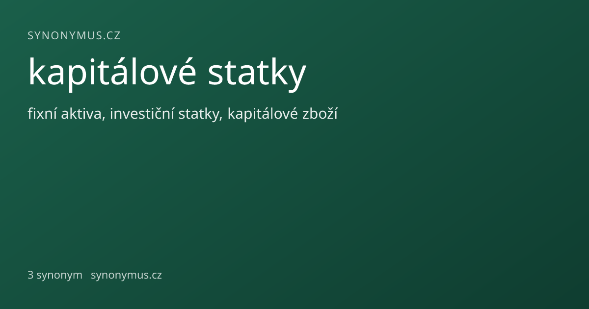 Náhled odkazu: kapitálové statky