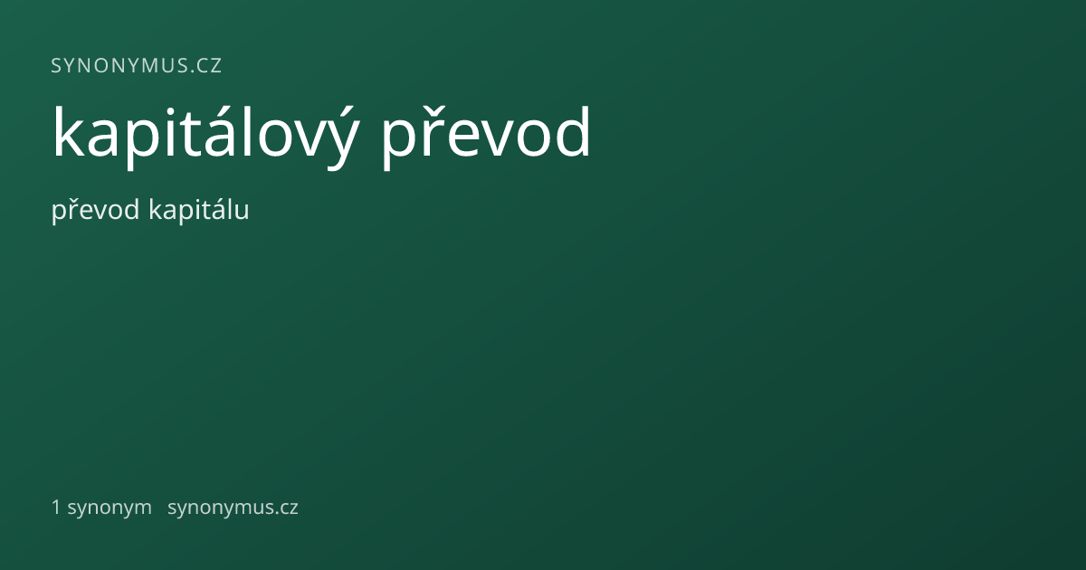 Náhled odkazu: kapitálový převod