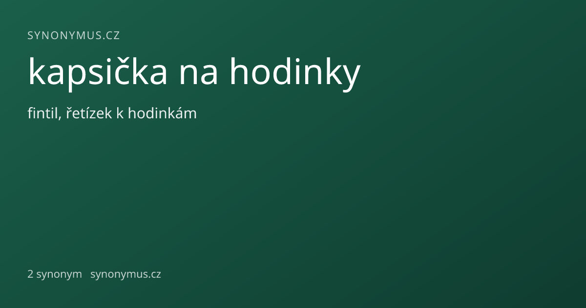 Náhled odkazu: kapsička na hodinky