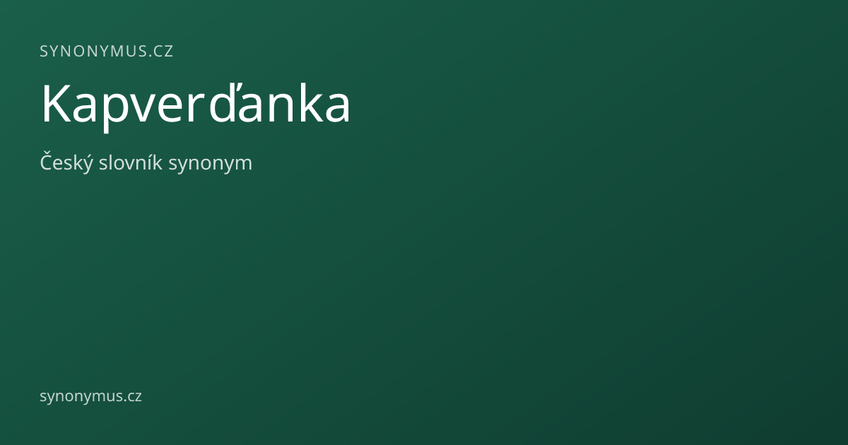 Náhled odkazu: Kapverďanka