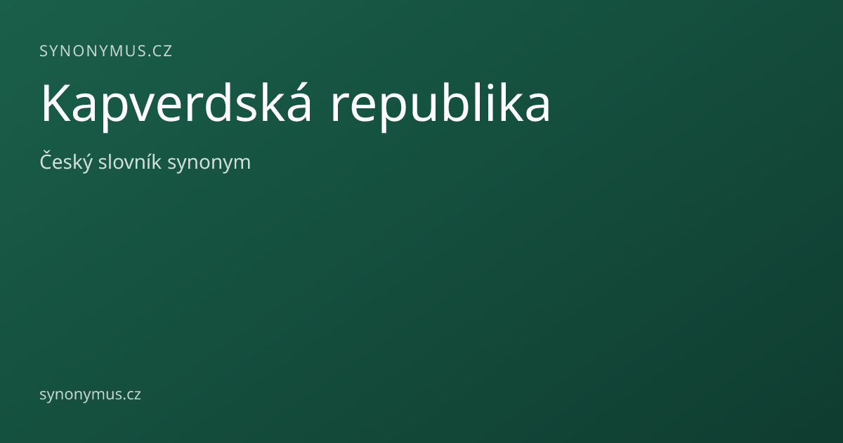 Náhled odkazu: Kapverdská republika