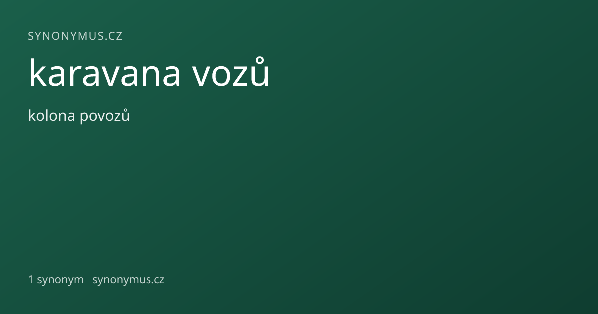 Náhled odkazu: karavana vozů