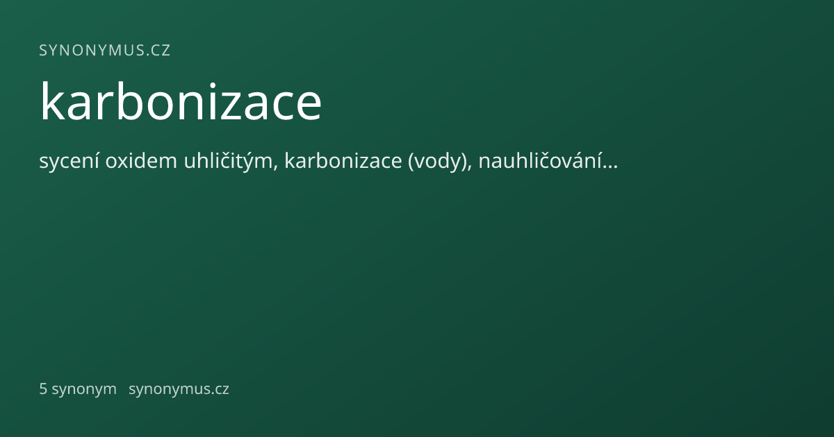 Náhled odkazu: karbonizace