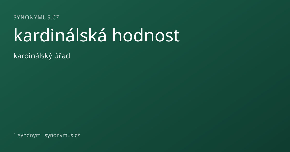 Náhled odkazu: kardinálská hodnost