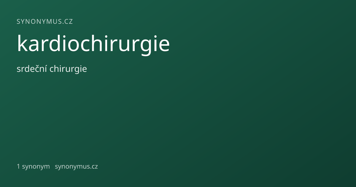 Náhled odkazu: kardiochirurgie
