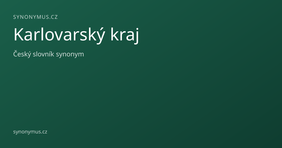 Náhled odkazu: Karlovarský kraj