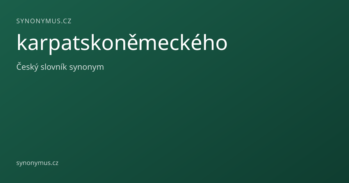 Náhled odkazu: karpatskoněmeckého