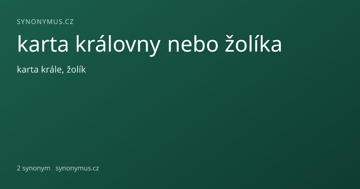 Náhled odkazu: karta královny nebo žolíka