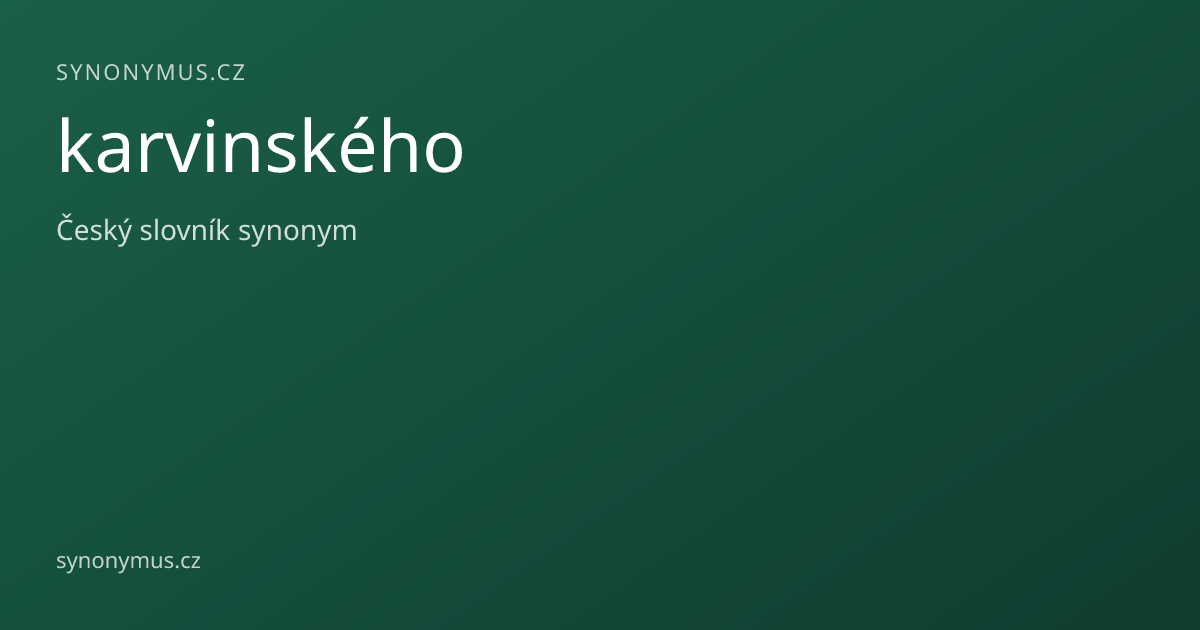 Náhled odkazu: karvinského