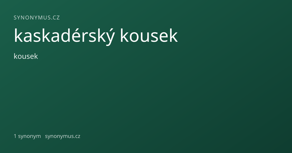 Náhled odkazu: kaskadérský kousek