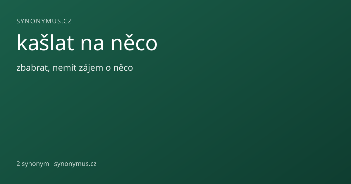 Náhled odkazu: kašlat na něco