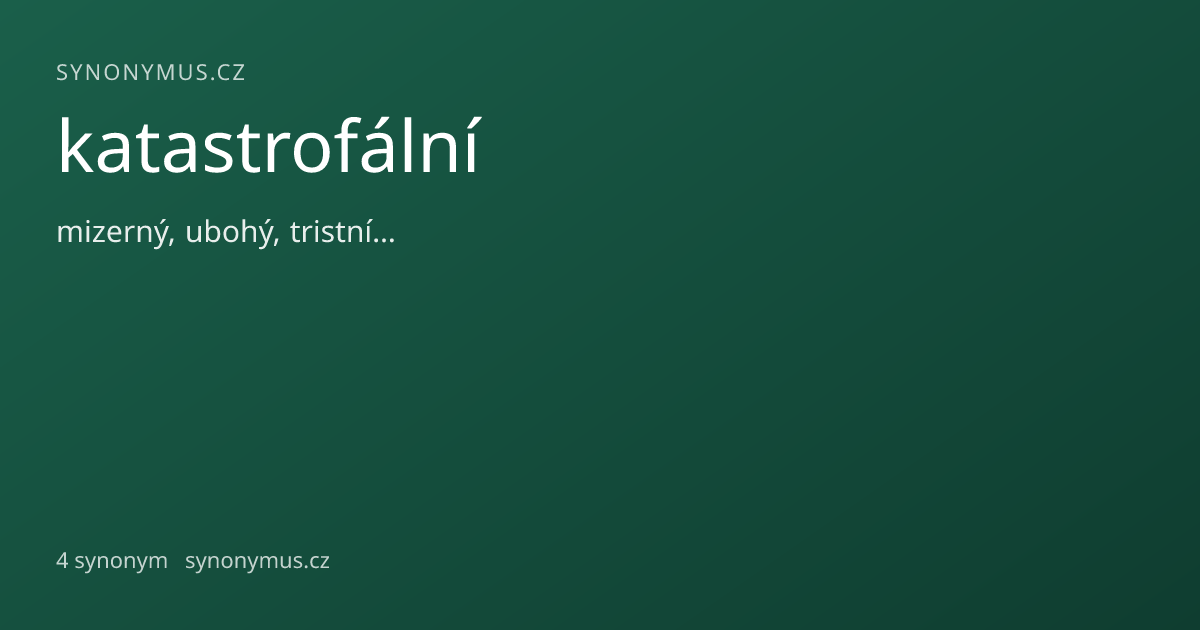 Náhled odkazu: katastrofální