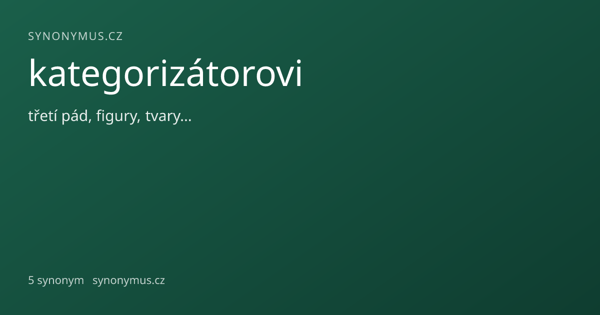 Náhled odkazu: kategorizátorovi