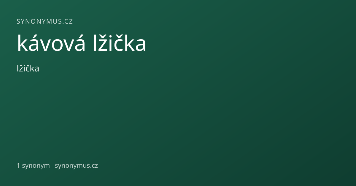 Náhled odkazu: kávová lžička
