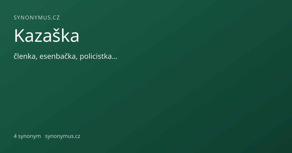 Náhled odkazu: Kazaška