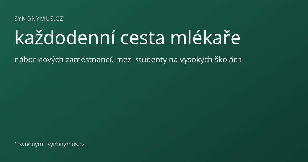 Náhled odkazu: každodenní cesta mlékaře