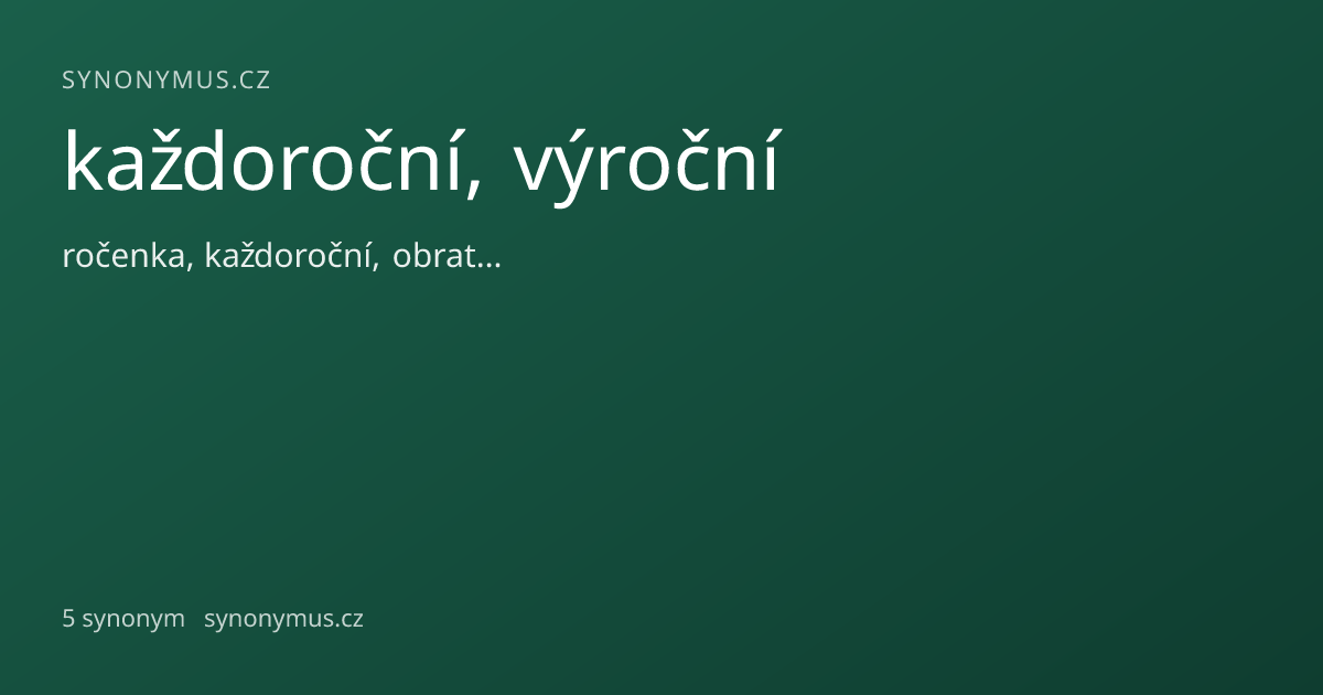 Náhled odkazu: každoroční, výroční