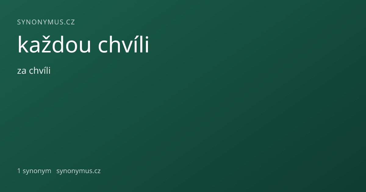 Náhled odkazu: každou chvíli