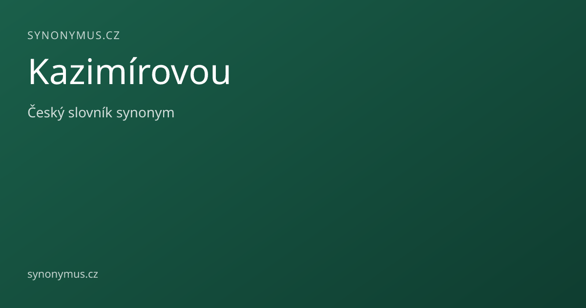 Náhled odkazu: Kazimírovou