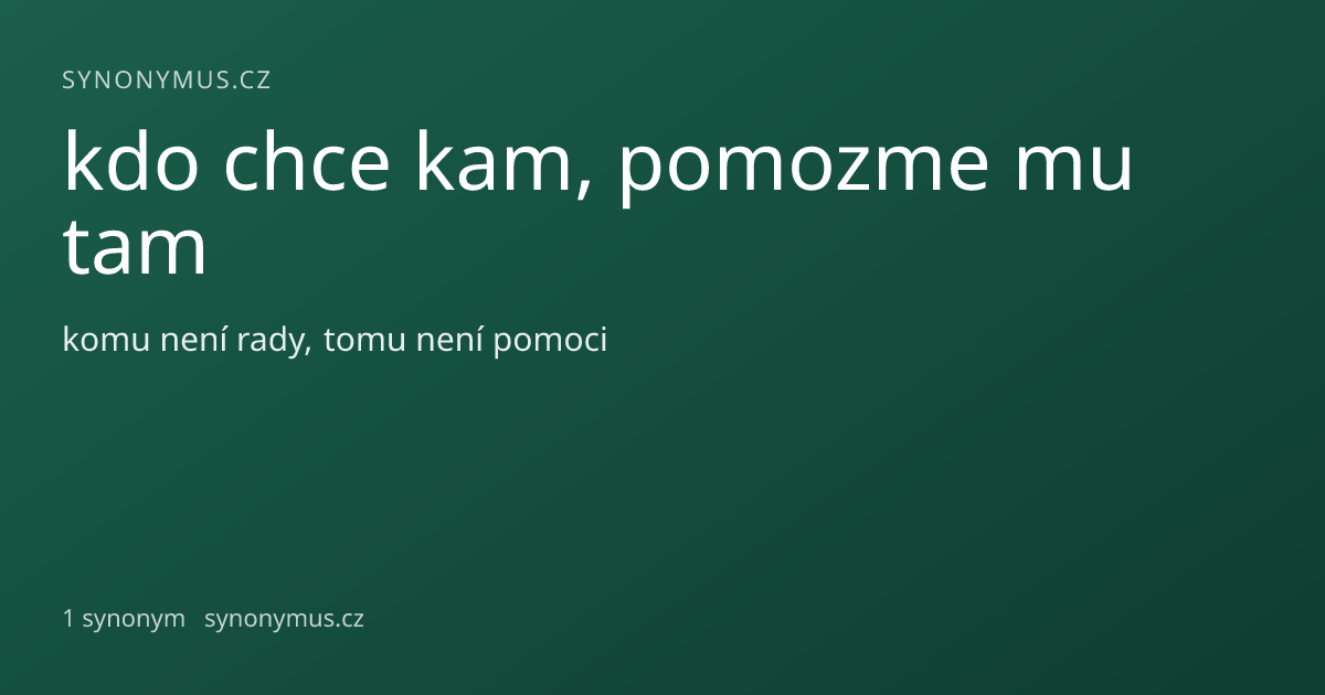 Náhled odkazu: kdo chce kam, pomozme mu tam