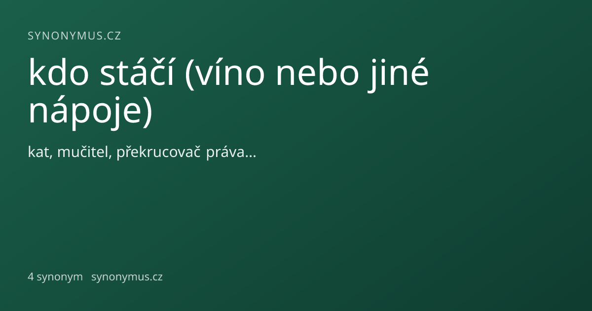 Náhled odkazu: kdo stáčí (víno nebo jiné nápoje)