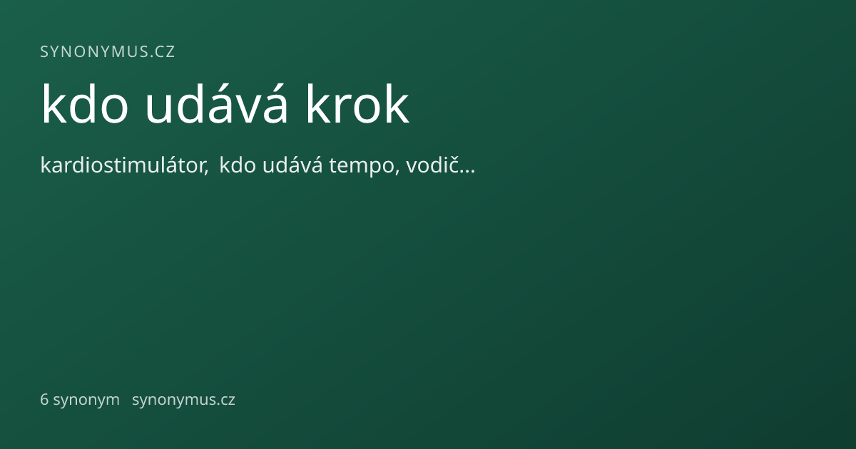 Náhled odkazu: kdo udává krok