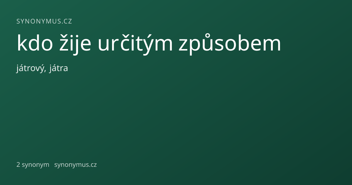 Náhled odkazu: kdo žije určitým způsobem