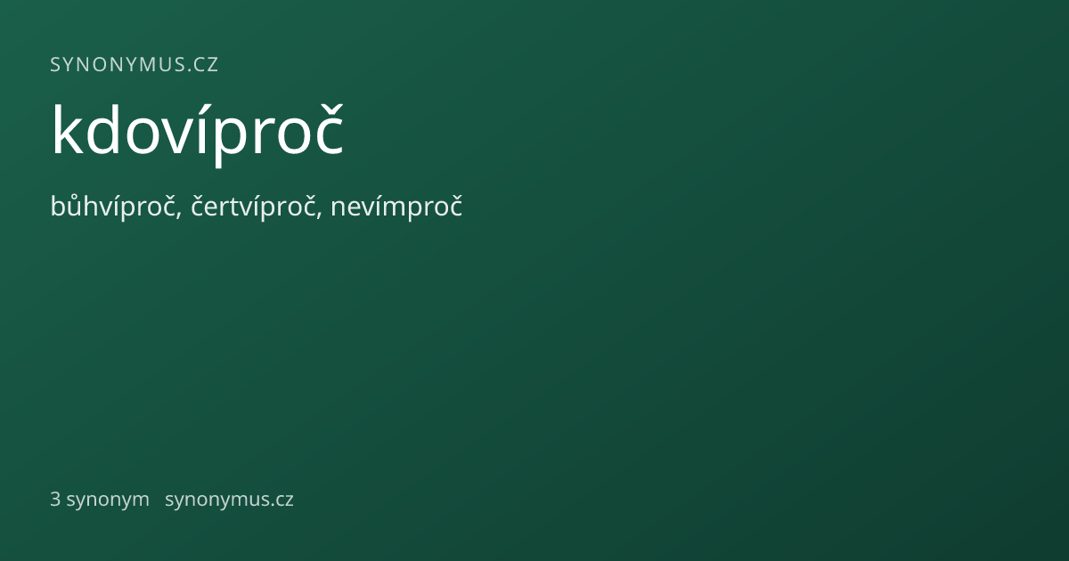 Náhled odkazu: kdovíproč