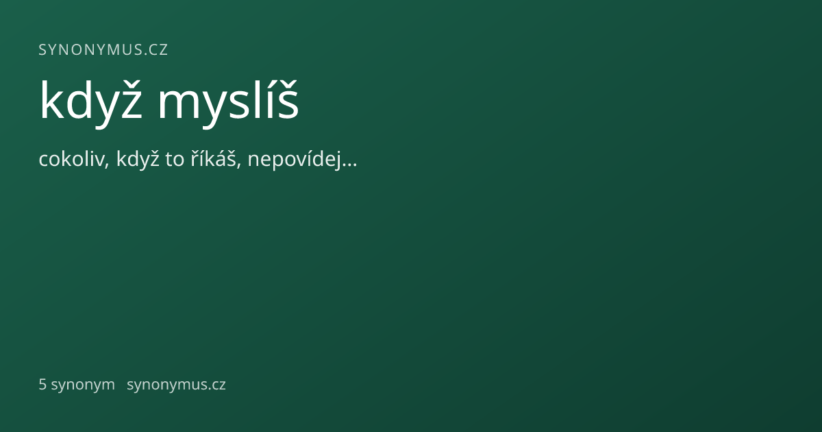 Náhled odkazu: když myslíš