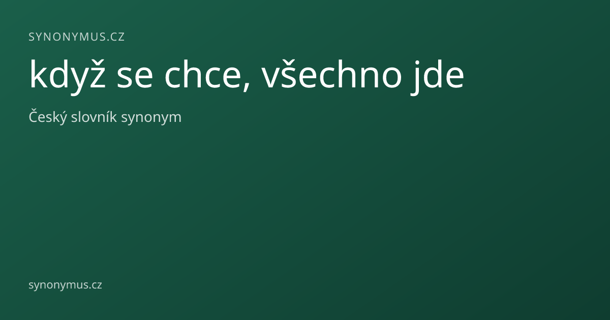 Náhled odkazu: když se chce, všechno jde