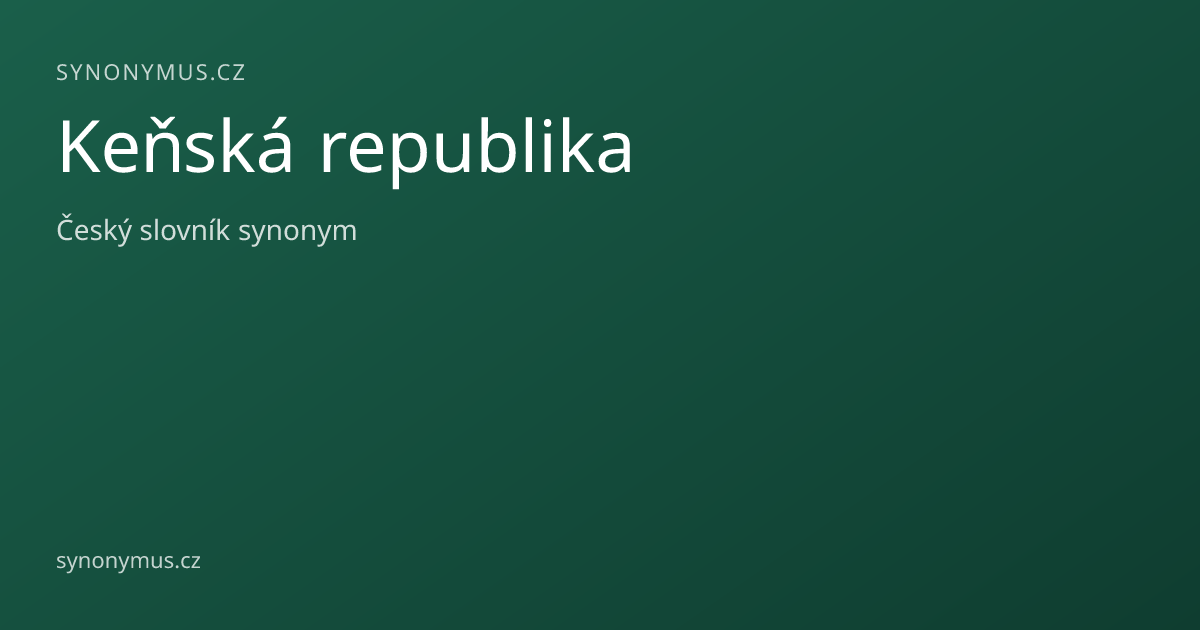 Náhled odkazu: Keňská republika