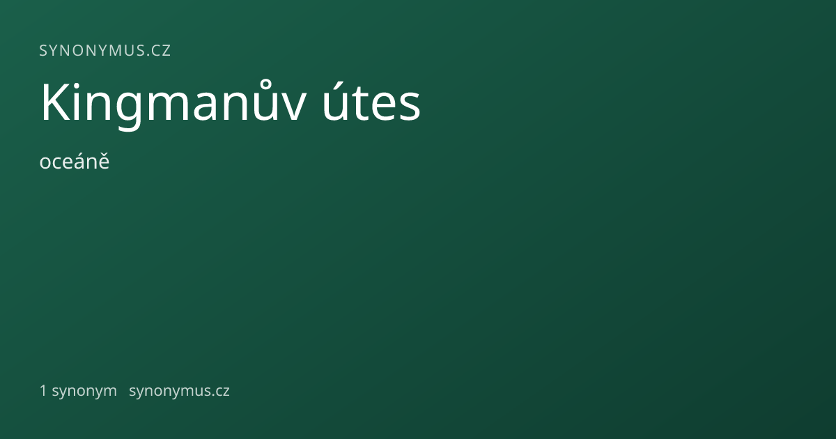 Náhled odkazu: Kingmanův útes