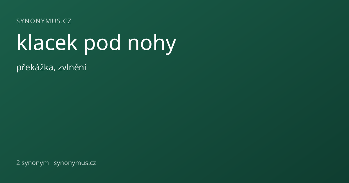 Náhled odkazu: klacek pod nohy