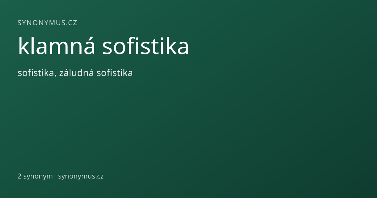 Náhled odkazu: klamná sofistika