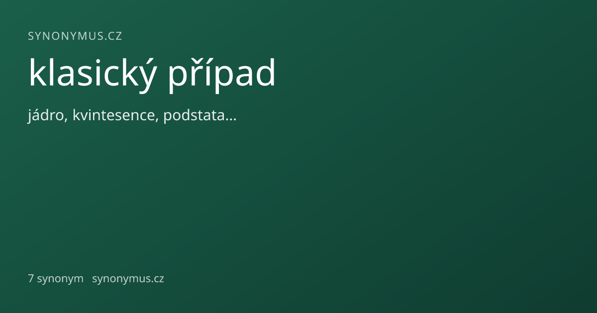 Náhled odkazu: klasický případ