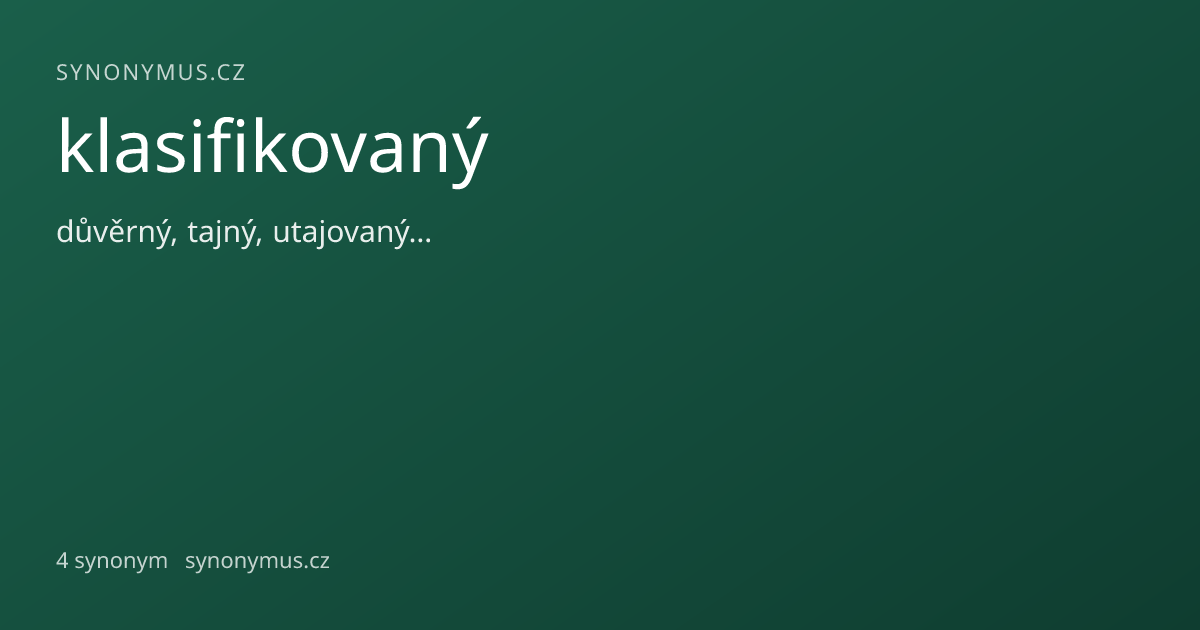 Náhled odkazu: klasifikovaný