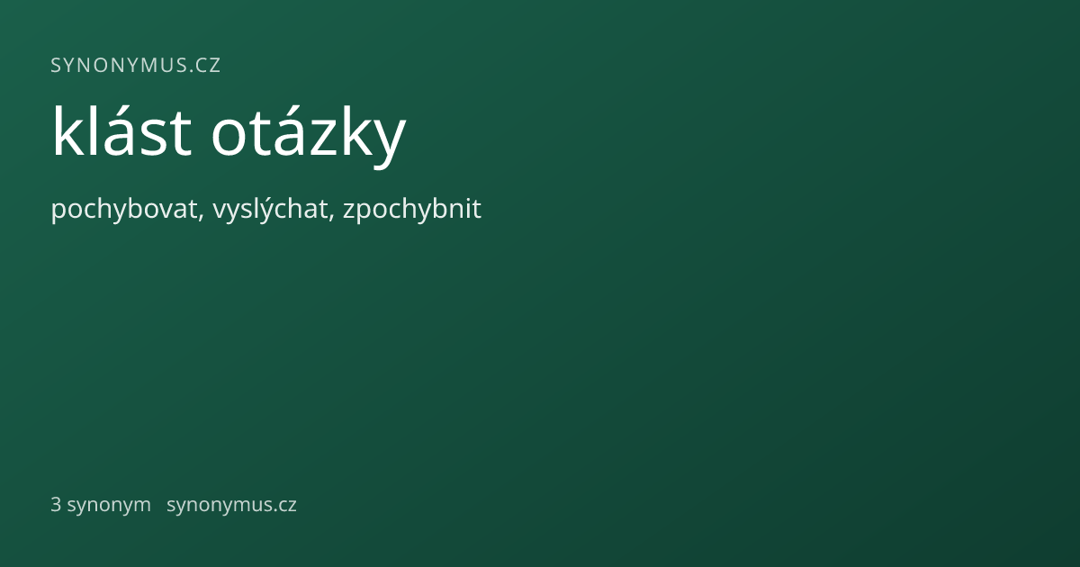 Náhled odkazu: klást otázky