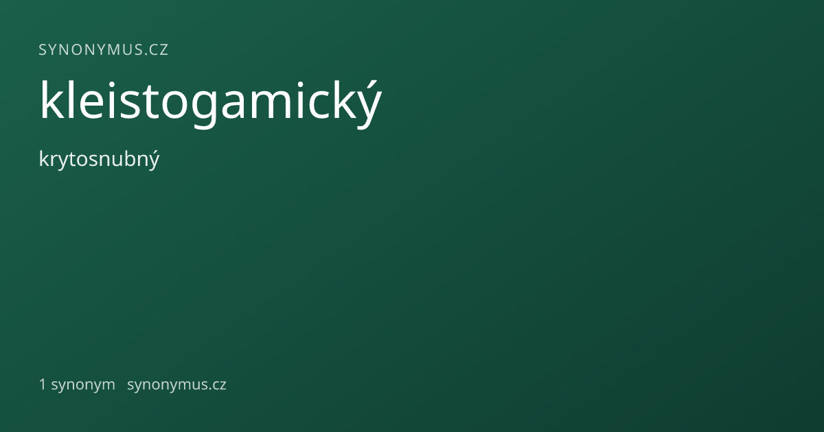 Náhled odkazu: kleistogamický