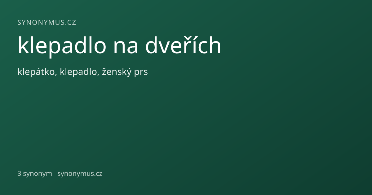 Náhled odkazu: klepadlo na dveřích