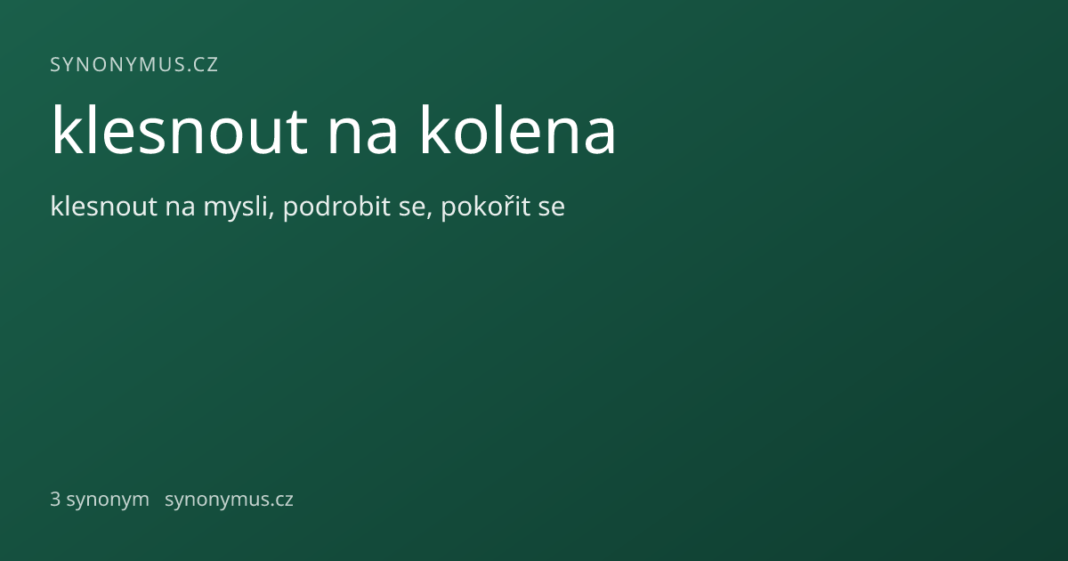Náhled odkazu: klesnout na kolena