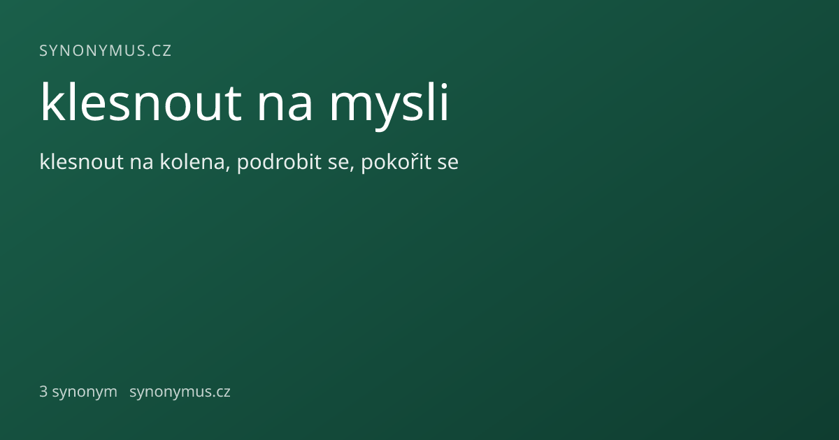 Náhled odkazu: klesnout na mysli
