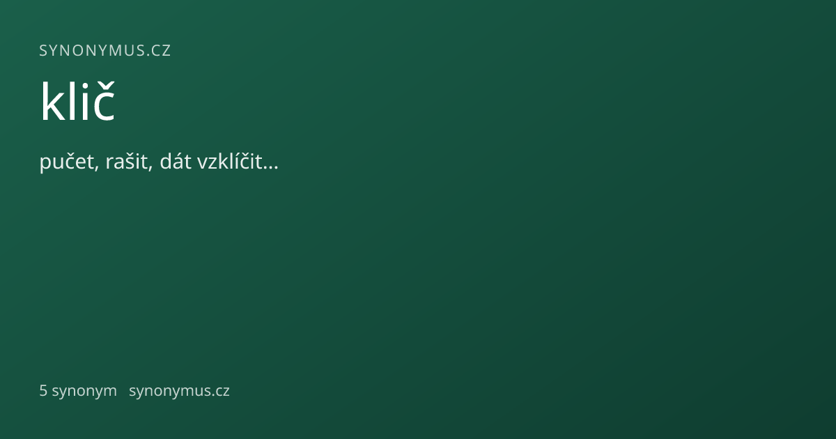 Náhled odkazu: klič